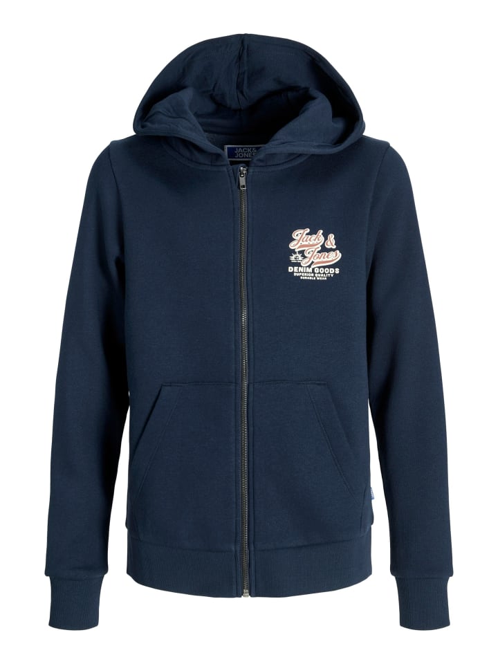 Kapuzensweatjacke JJELOGO ZIP HOOD 2COL MNI in sky captain