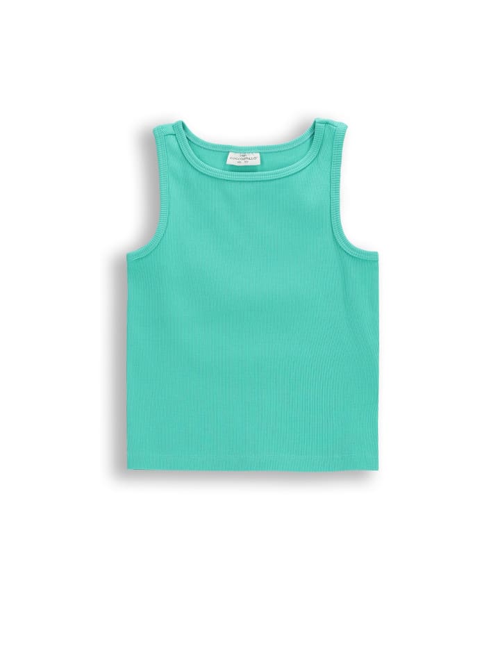 Ärmelloses shirt in türkis