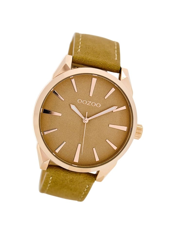Analog-Armbanduhr Oozoo Timepieces gelb groß (ca. 42mm)