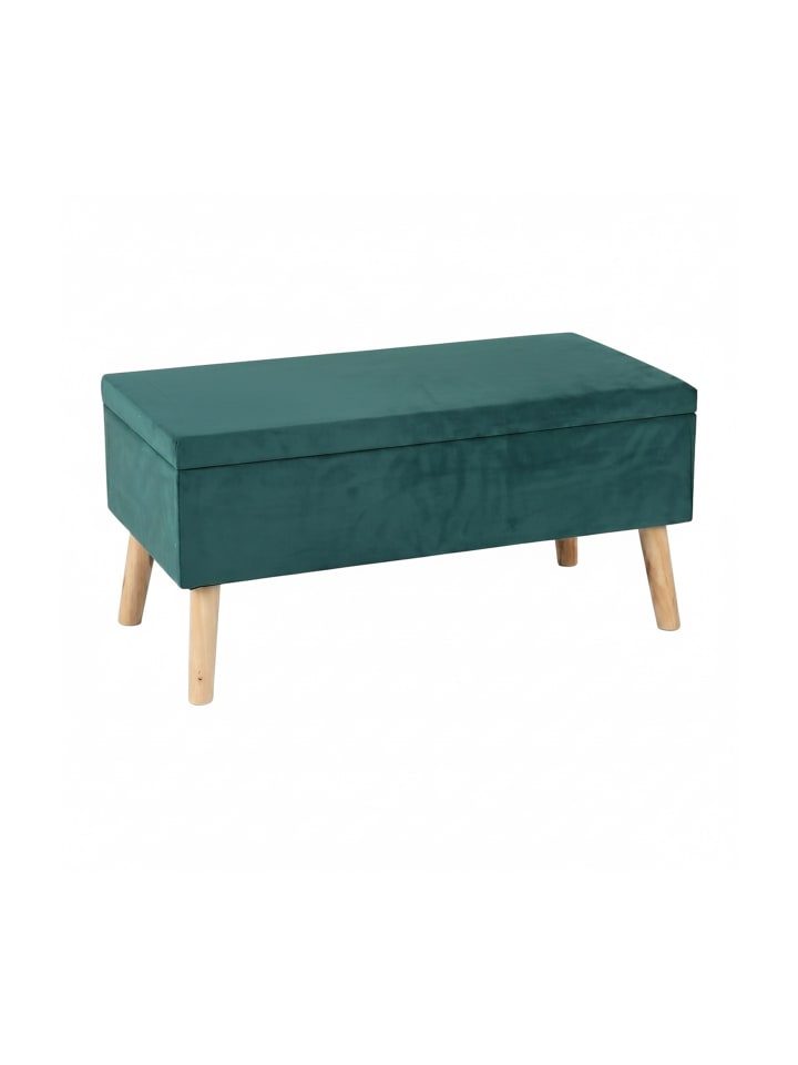 Sitzbank im Dunkelgrün - (B)80 x (H)41 x (T)40 cm