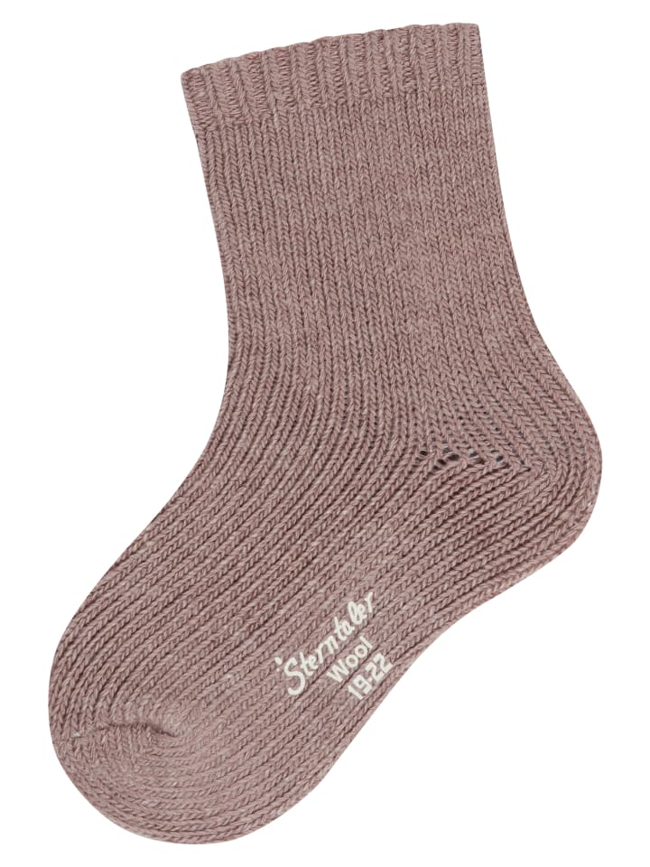 Socken Wolle in taupe
