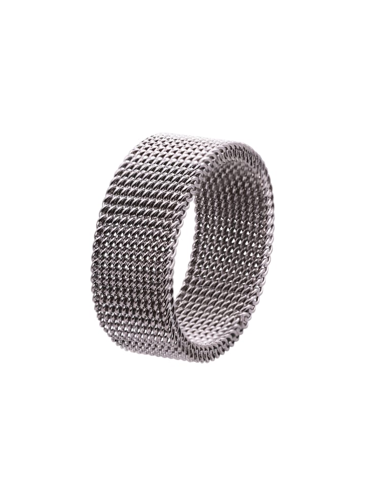 elastischer Mesh-Ring Alex silberfarben poliert in silberfarben poliert
