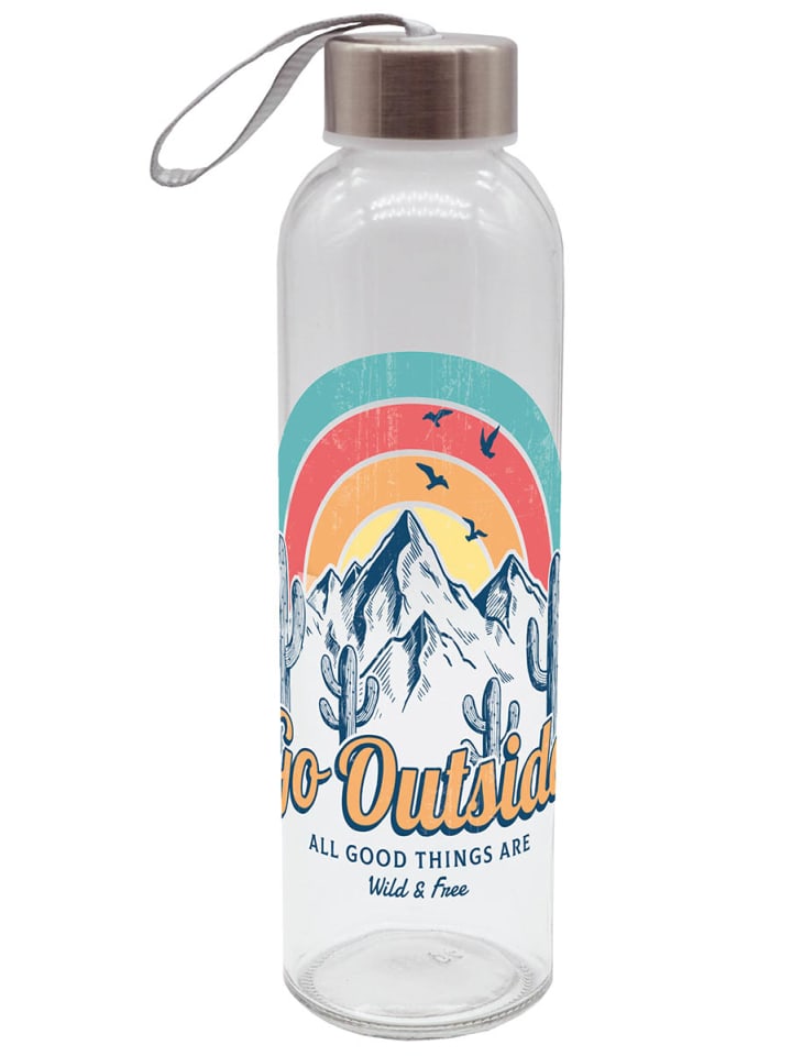 Trinkflasche Go Outside in Blau - 500ml