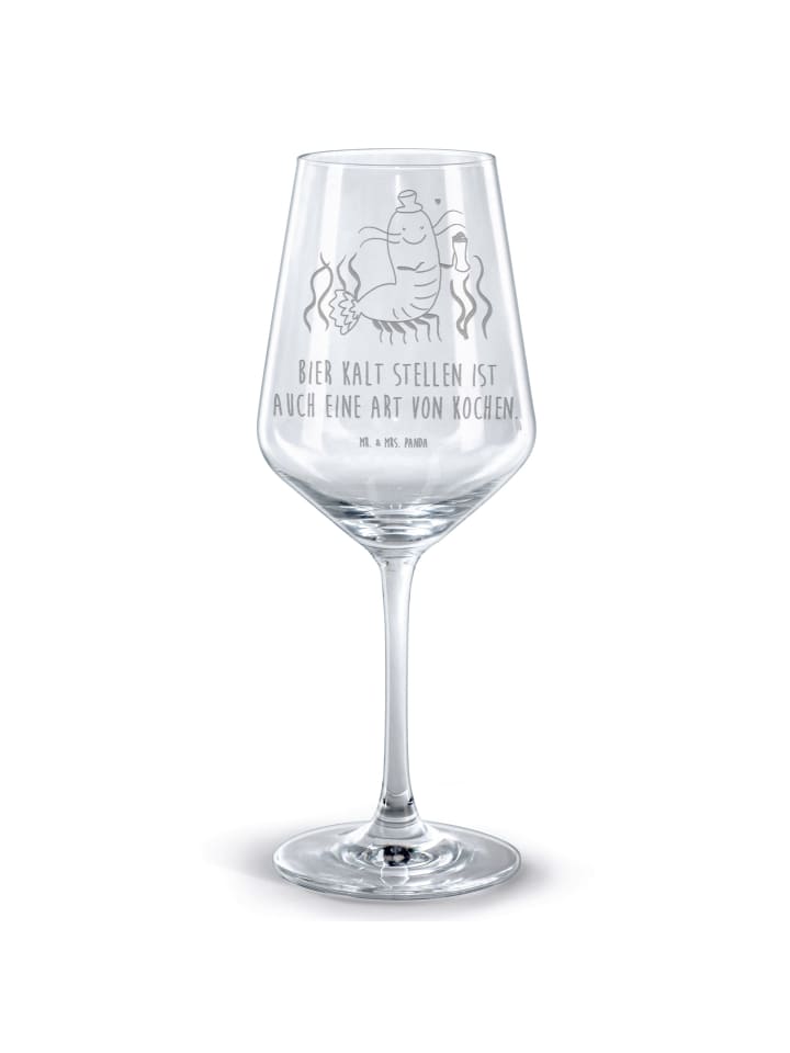 Bordeauxglas Hummer Weizen mit Spruch in Transparent