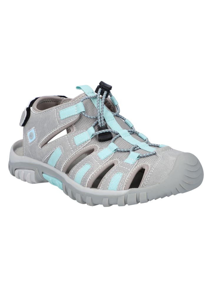 Freizeitschuhe in hellgrau/türkis in hellgrau/türkis