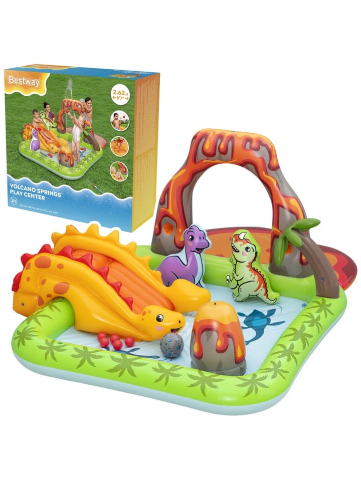 Wasserspielplatz mit Dinosauriern und Vulkanbällen Bestway 53172
