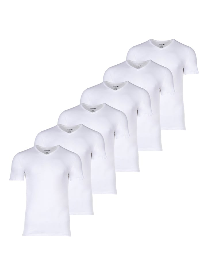 T-Shirt 6er Pack in Weiß