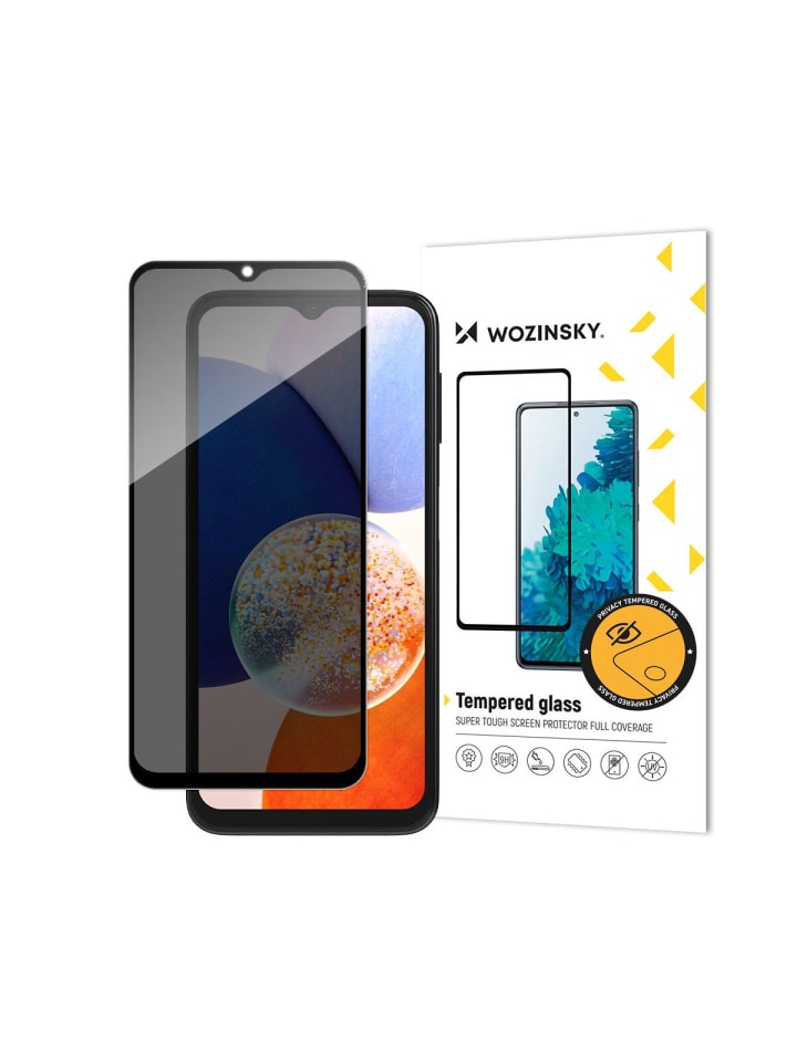 Privacy Glass Schutzglas kompatibel mit Xiaomi Redmi Note 14 5G in Schwarz