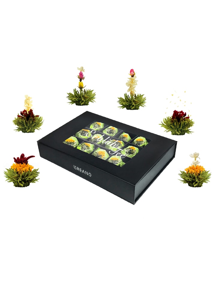 18er Magnetbox Teeblumen Grüner Tee