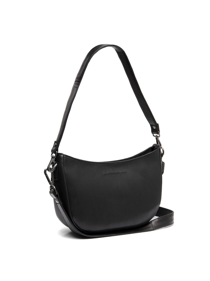 Valentano Schultertasche Leder 26 cm black