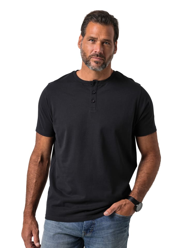 Kurzarm T-Shirt in schwarz