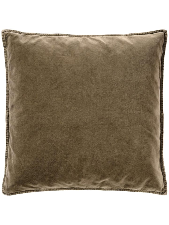Kissenbezug Velour quadratisch in truffle