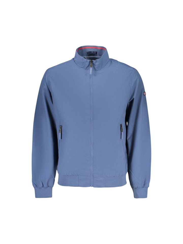 Blau Baumwolle Herren Jacke