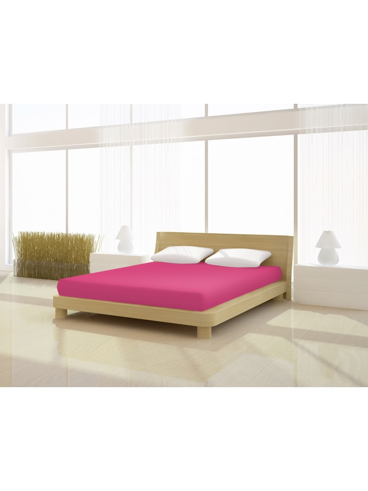 Spannbetttuch Elastan classic 140-160 x 200-220 cm in pink