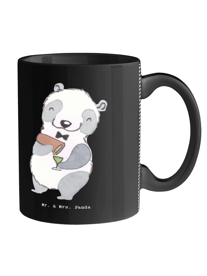 Tasse Barkeeper Herz ohne Spruch in Schwarz