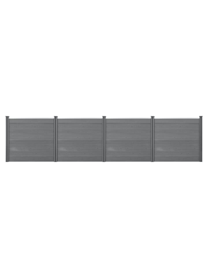 WPC Gartenzaun in Grau (B)618cm