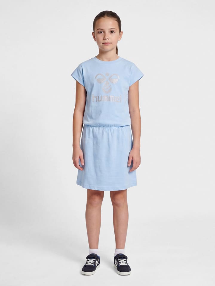 Verstellbare Taille Kleid Hmlflowy Mädchen in CERULEAN