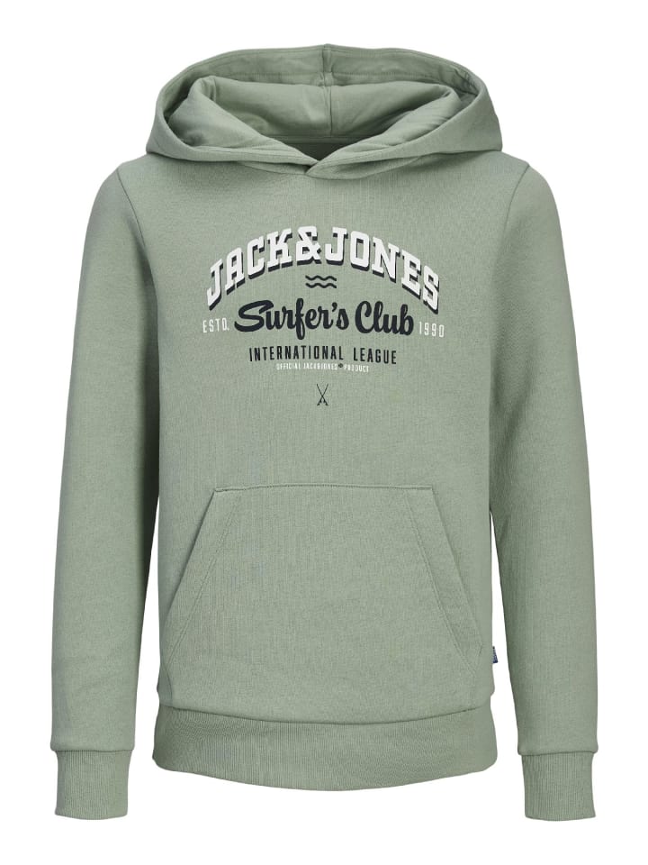 Sweatshirt JJELOGO SWEAT HOOD MINI in iceberg green
