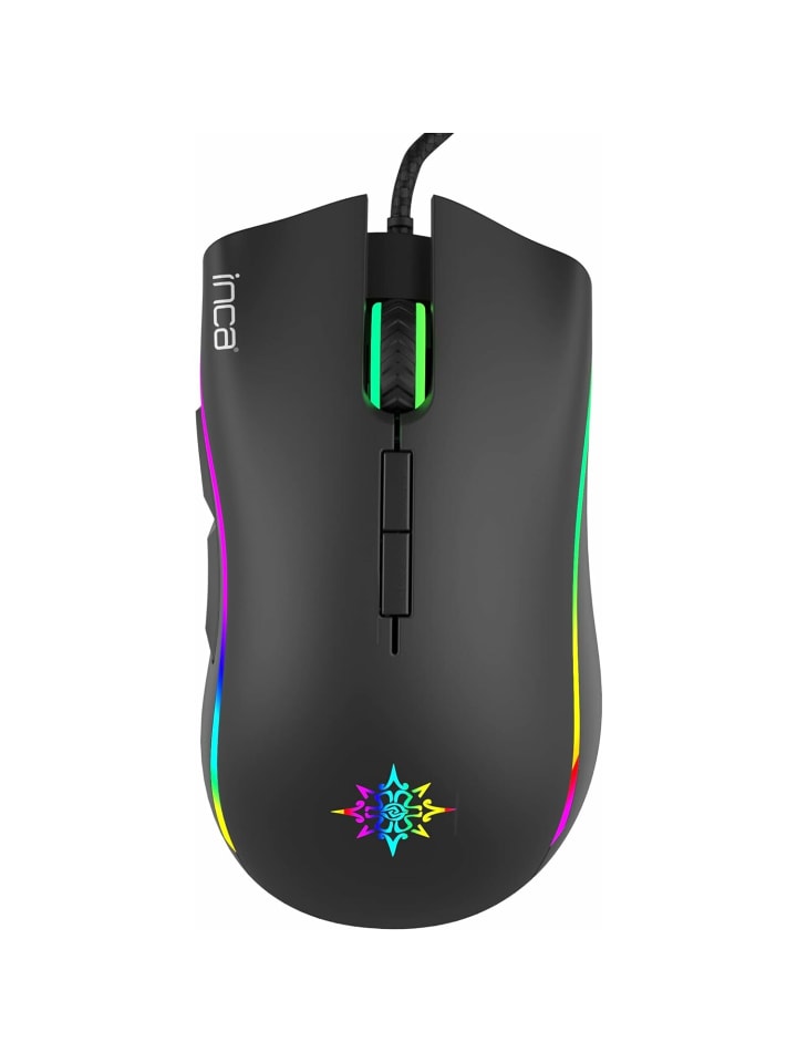 INCA 6400 Dpi IMG-349 ANAHITA RGB 7 Tasten Professionelle Gaming Maus in schwarz