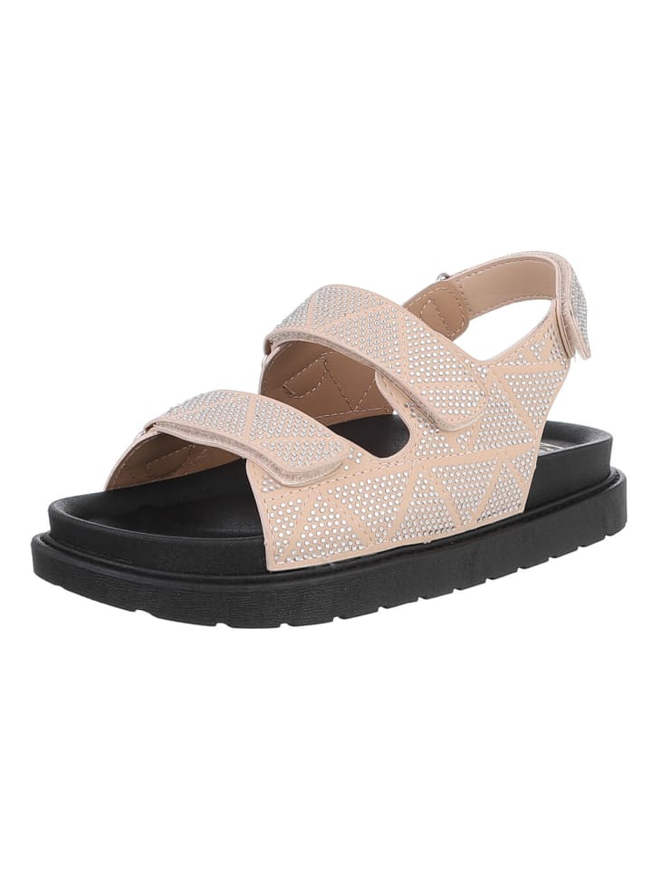 Sandale & Sandalette in Beige