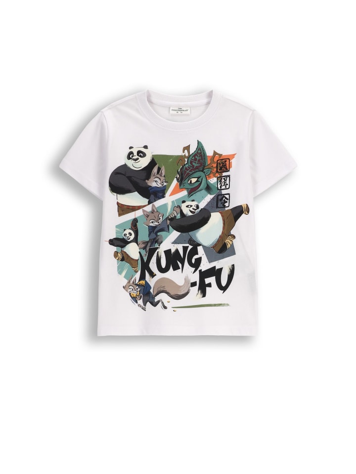 Baumwoll-T-Shirt mit kurzen Ärmeln in weiß