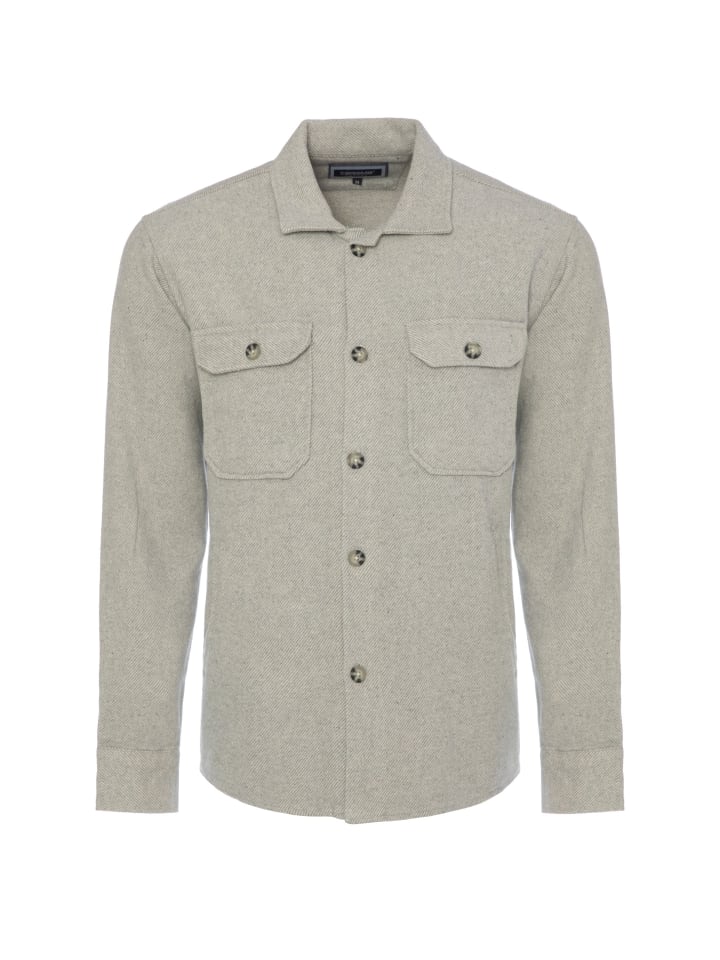 Shacket Hemdjacke mit Seitentaschen in Grau