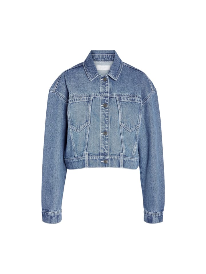 Jeansjacke in Medium Blue Denim