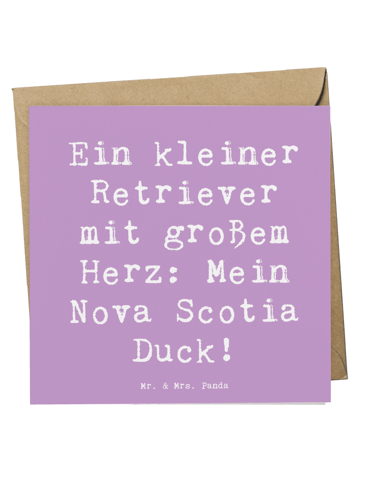 Deluxe Karte Spruch Nova Scotia Duck Herz mit S... in Lavendeltraum
