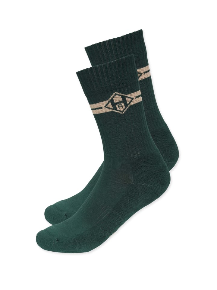 Socken " Icon " in racing-green-beige