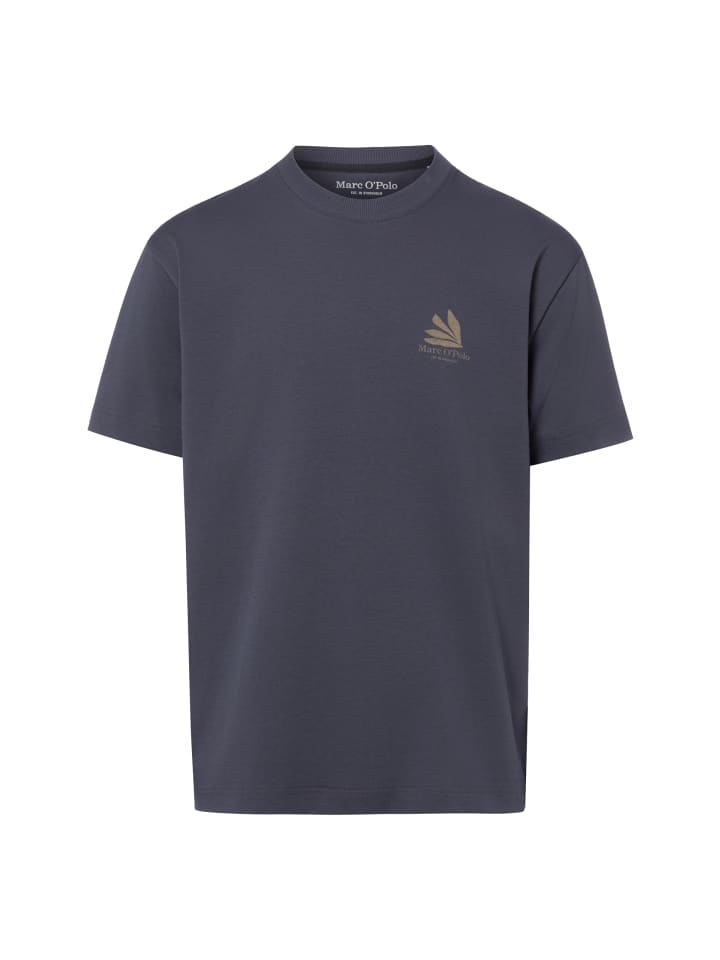 T-Shirt in marine braun - 0001