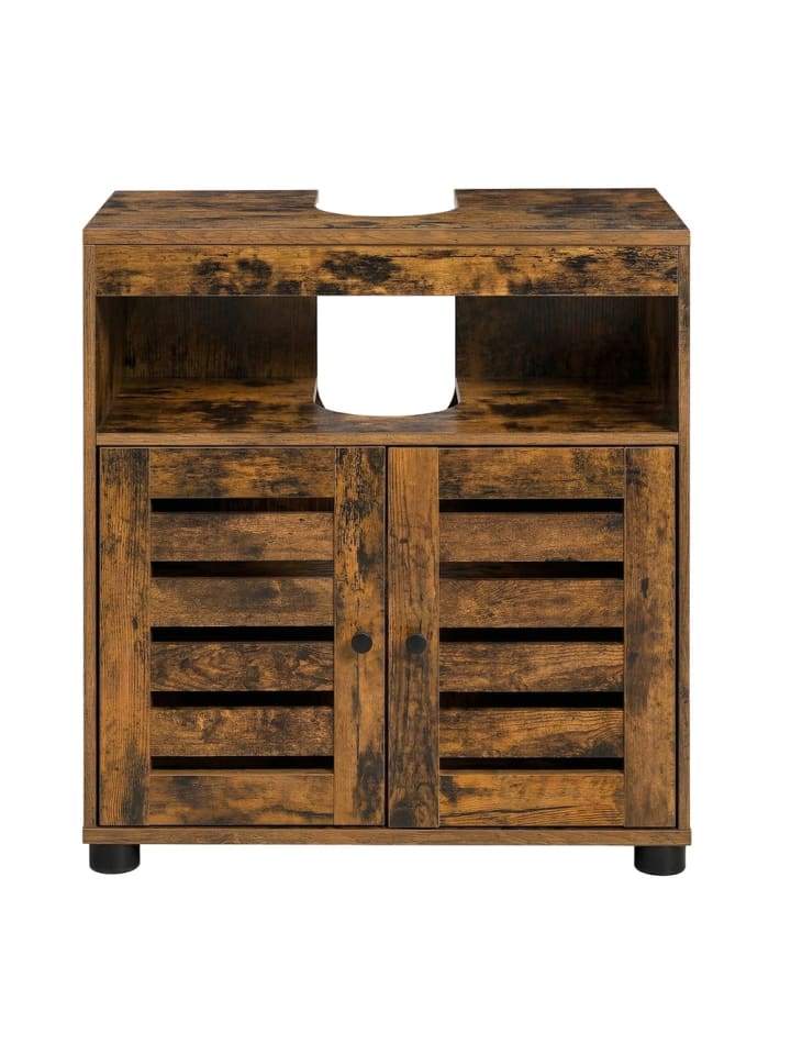 Waschbeckenunterschrank Hanis in Vintagebraun - (B)30 x (H)63 x (T)60 cm