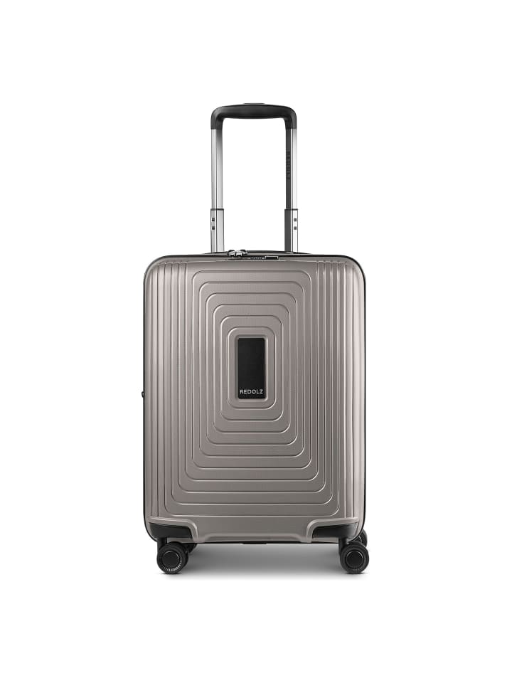 Essentials 14 4 Rollen Kabinentrolley 55 cm mit Dehnfalte coffee grey metallic