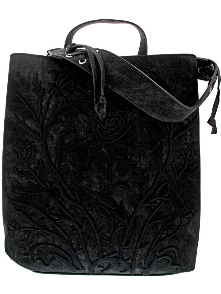 Romeo Floral Rucksack Schwarz