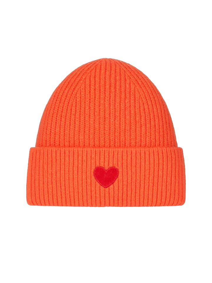 Weiche, gestrickte Mütze für kühle Tage, stylisch und warm in Orange