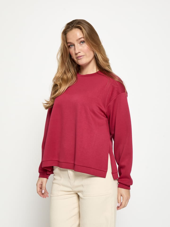 Sweatshirt in Deep Claret Red