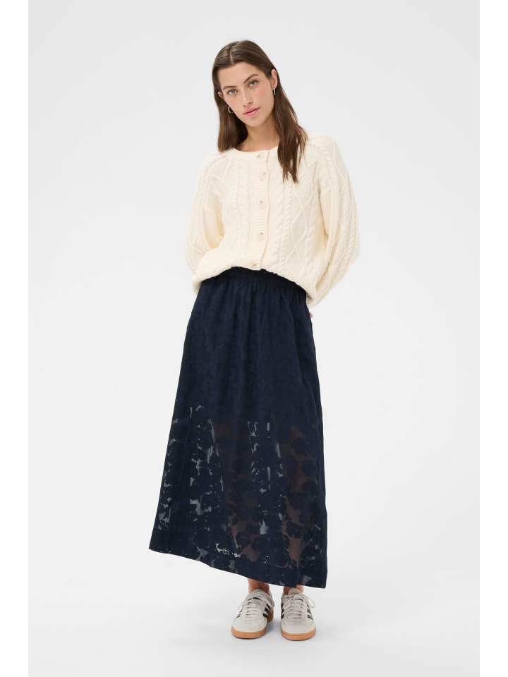 Rock ZoyaPW A-shape in Dark Navy Blurred Flower