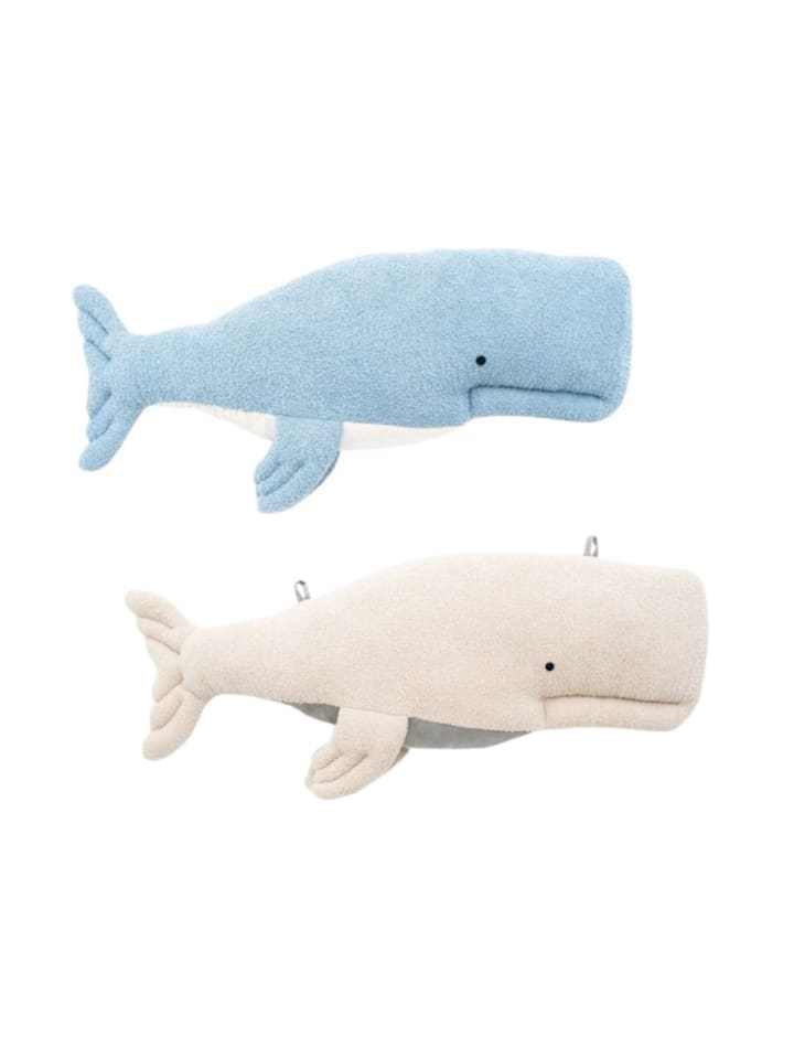 2er-Set Beluga in Hellblau / Beige – (B)29 x (H)84 x (T)14 cm