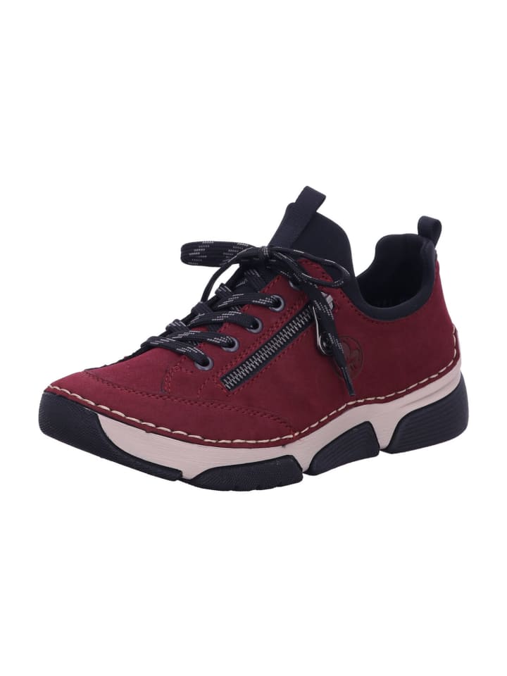 Halbschuhe in bordeaux/schwarz