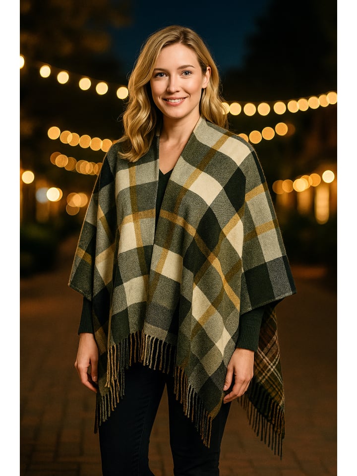 Poncho " Aspen " in grün