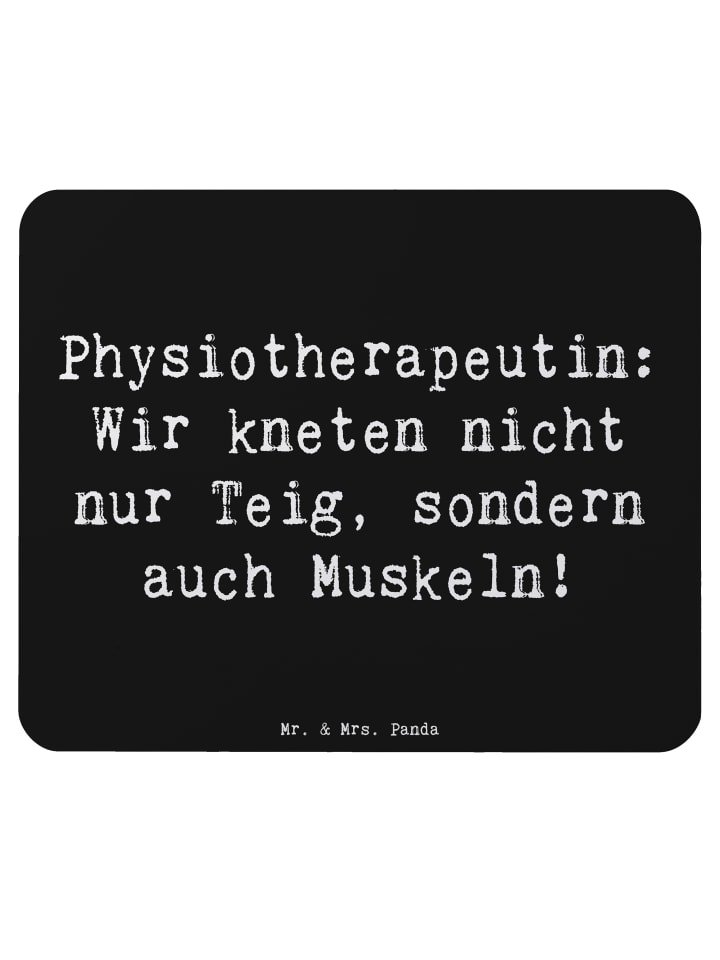 Mauspad Spruch Physiotherapeutin Humor mit Spruch in Schwarz