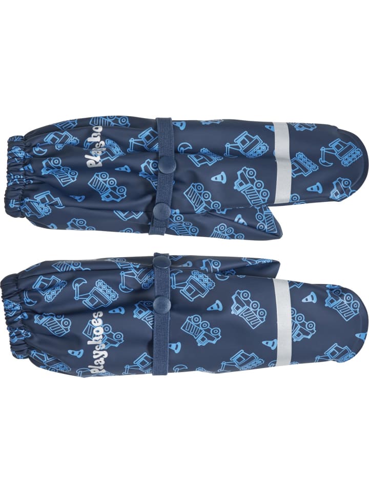 Matschhandschuh mit Fleece-Futter Baustelle in Marine