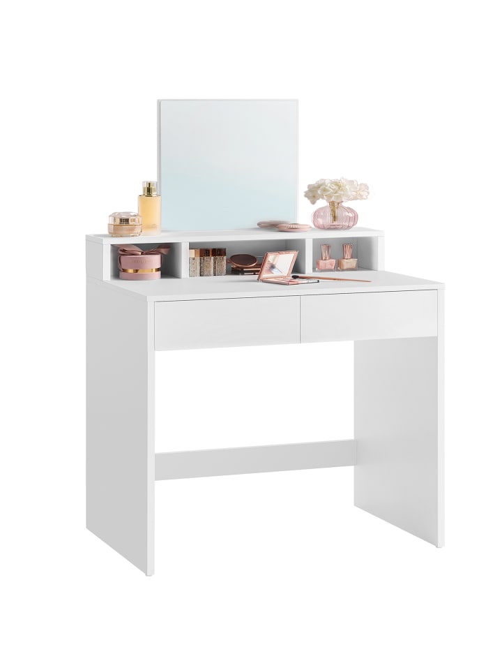 Schminktisch Kailyn in Weiß - (B)60 x (H)127 x (T)40 cm