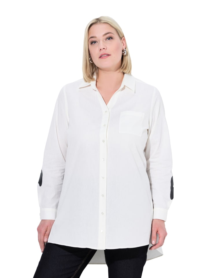 Hemdbluse in schneeweiß