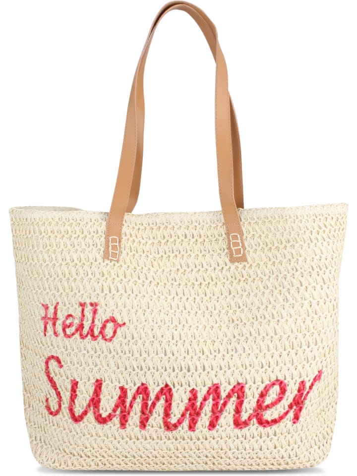 Bequeme Sommer-Umhängetasche, Strandtasche in Hello Summer