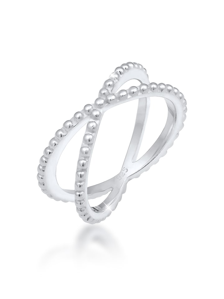 Ring 925 Sterling Silber Kugel in Silber