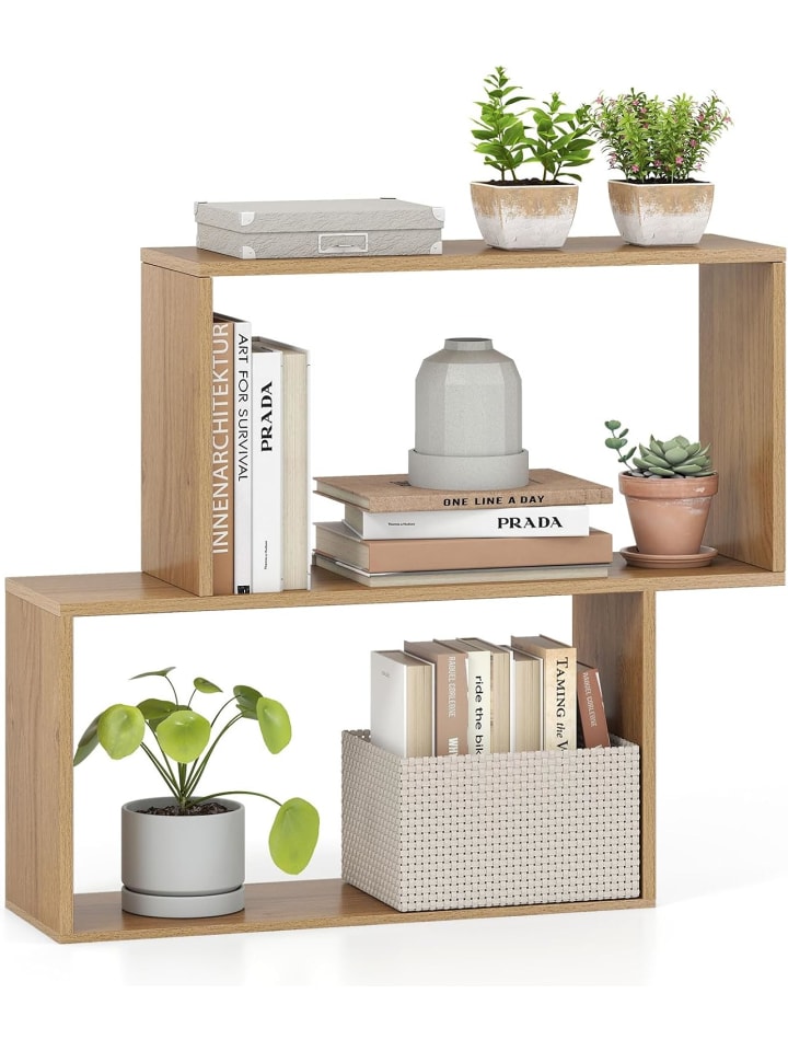3-stöckiges Bücherregal 80x22x70cm in Hellbraun