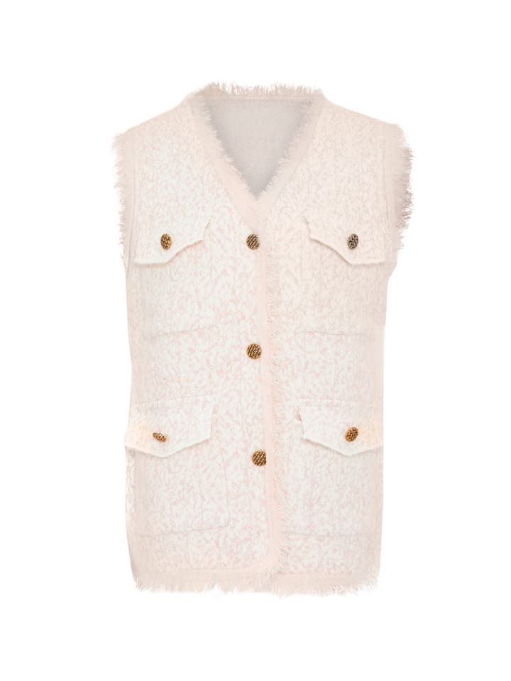 Women Vest in Rosa Wollweiss