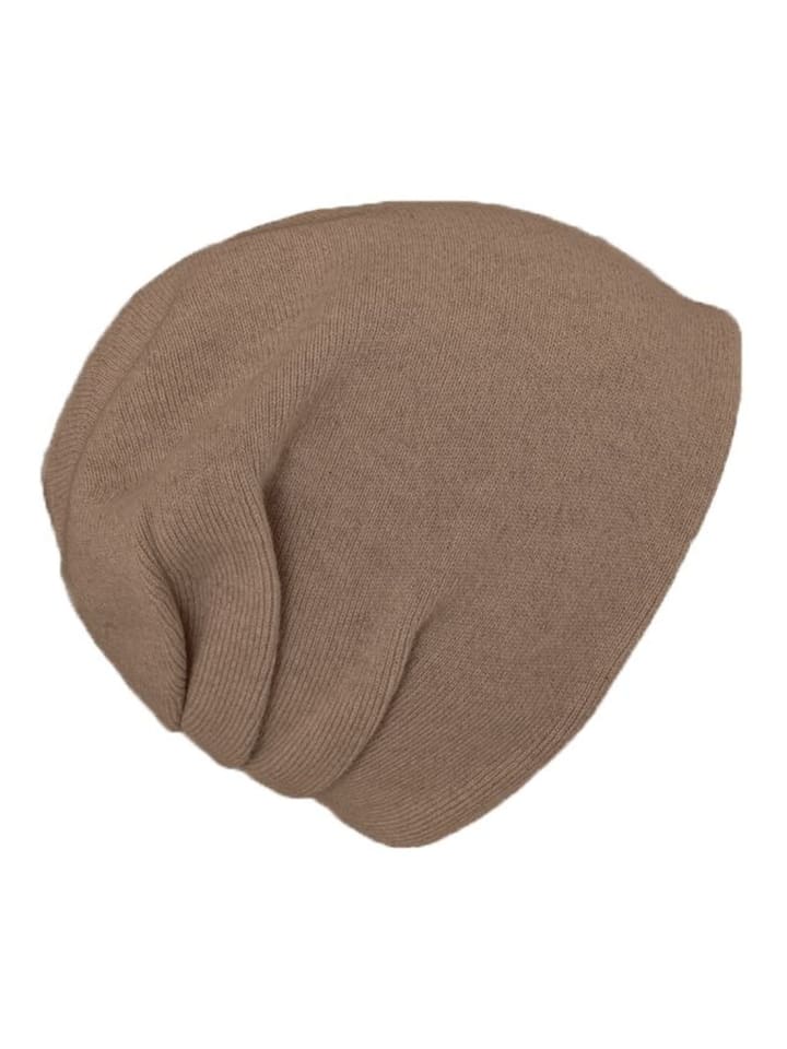 Strickmütze in beige