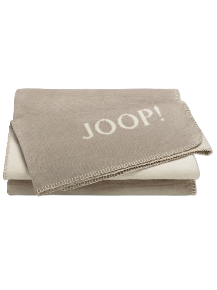 JOOP! MELANGE-DOUBLEFACE Wohndecke 150x200 cm, Stein-Natur