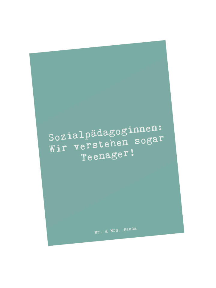 Ansichtskarte Spruch Sozialpädagogin Herz mit S... in Meeresbrise
